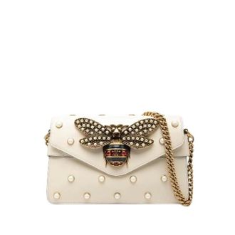 Gucci Pre-owned Cross Body Bags, female, White, Size: ONE SIZE Pre-owned Satchel