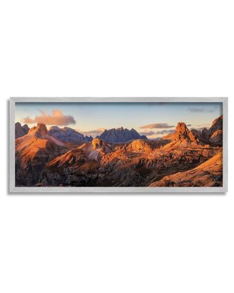 Stupell Industries Panoramic Desert Canyon Peaks Framed Giclee Wall Art By Martin Podt