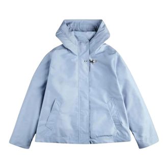 Fay Jassen, Dames, Blauw, L, Parka corto con cappuccio