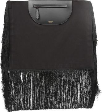 Burberry Olympia Clutch met franjes - Dames - Clutches - Zwart - ONE Size - Leer - Tassen