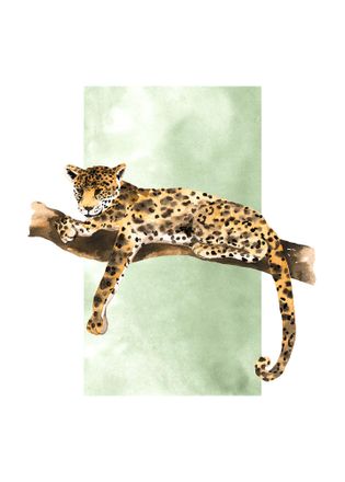 Komar Bild »Lazy Leopard« Natur 1 Stk. tlg. Wandbild zur Dekoration - ohne Rahmen