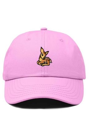 Dalix Fawn Embroidered Outdoor Cap in Light Pink at Nordstrom