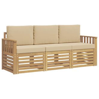 vidaXL Juegos De Sof&aacute;s Madera De Acacia S&oacute;lida Vidaxl