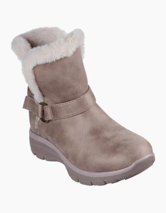 Skechers Womens Easy Going Dreamers Ankle Boots with Low Heel - Brown - Size: 6