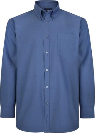KAM Big & Tall Dark Oxford Long Sleeve Shirt - Mens Blue
