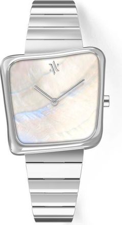 Vanna Nebula Gemstone Watch in White Pearl-Silver at Nordstrom