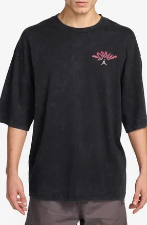 Nike Jordan Flight Oversize Cotton Graphic T-Shirt in Black/white at Nordstrom, Size Xx-Large
