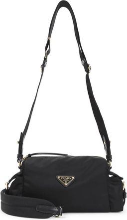 Prada Tassen, Dames, Zwart, ONE Size, Nylon, Re-Nylon Bandoliera Tas