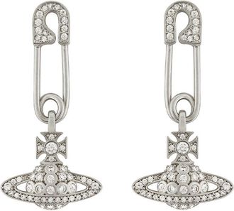Vivienne Westwood Lucrece Safety pin Drop Earrings - Silver - One Size
