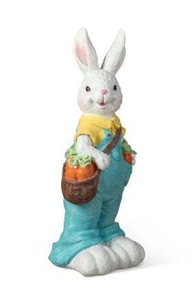 Glitzhome 17H Easter Resin Bunny Girl or Boy Table Decor in Blue at Nordstrom, Size Medium
