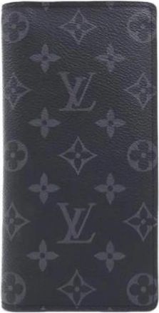 Louis Vuitton Pre-owned Monogram Eclipse Long Wallet - Dames - Vintage Accessoires - Zwart - ONE Size - Vintage
