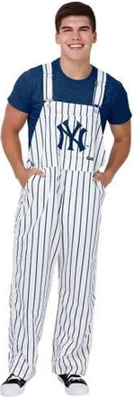 Foco Mens FOCO White New York Yankees Pinstripe Bib Overalls at Nordstrom, Size Xx-Large