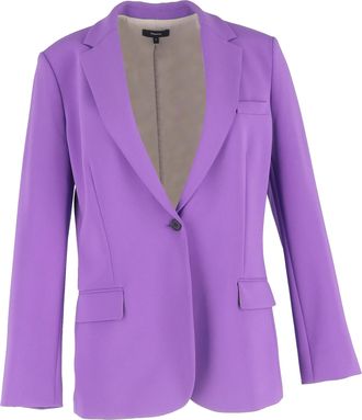 Theory Pre-owned Womens Staple Single-Breasted Blazer in Purple Triacetate - Size X-Large