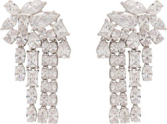 Self Portrait Womens Crystal Dangle Earrings Self Portrait Pearls Silver Jewelry-Watches