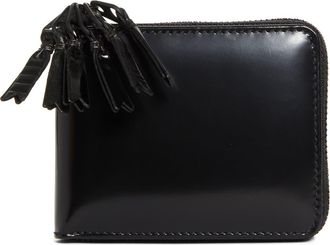 Comme Des Garçons Zipper Medley Leather Wallet in Black at Nordstrom