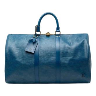 Louis Vuitton Pre-owned Weekend Bags, female, Blue, Size: ONE SIZE Pre-owned Keepall 45