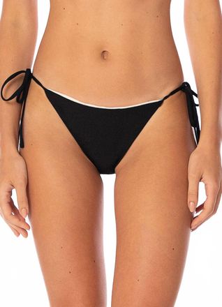 Maaji Shining Bikini Bottom In Midnight Black
