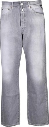 Replay Straight Jeans - Heren - Regular Fit Jeans - Grijs - W33 - Katoen - Jeans