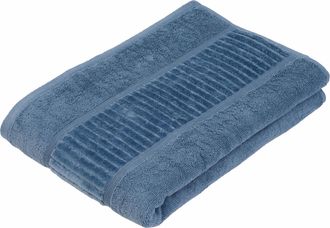 Gözze Badetuch »BIO Frottier« Bio-Baumwolle, Uni-Farben, mit geschorener Bordüre, Pastell Farben