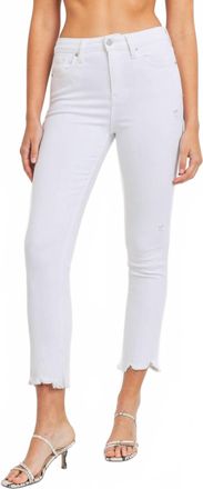 Just USA High Rise Straight Leg Jeans In White