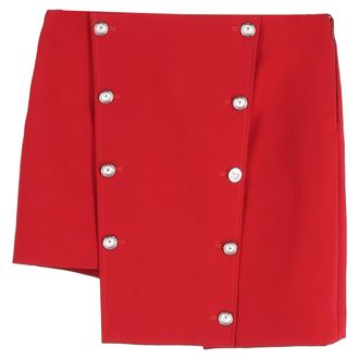 Versace Versus Versace Asymmetric Mini Skirt in Red Polyester