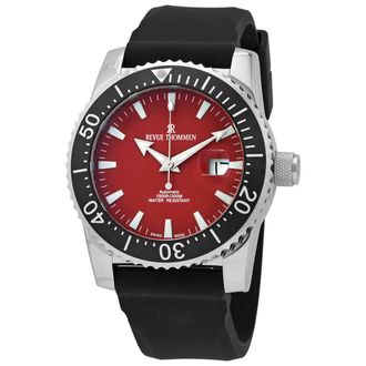 Revue Thommen Diver Automatic Red Dial Mens Watch 17030.2536