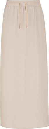 Herno Crepe Midi Skirt - Cream - 48 (UK16 / XL)