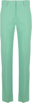 Emporio Armani Stijlvolle Slim-fit Broek - Dames - Slim Fit Broeken - Groen - L - Polyester - Broeken