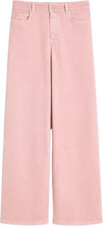 Max Mara Wide Jeans - Dames - Loose Fit Jeans - Roze - S - Katoen - Jeans