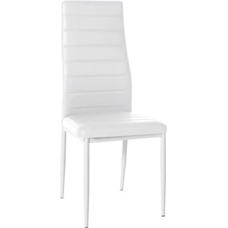 Clp Silla De Comedor Mayfair Blanco Simil Cuero