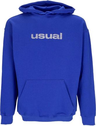 Usual Blauwe Lichtgewicht 3D Hoodie Sweatshirt - Heren - Hoodies - Blauw - S - Katoen - Hoodies & sweatvesten