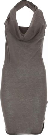 Rick Owens Grey Solid Halter Neck Top
