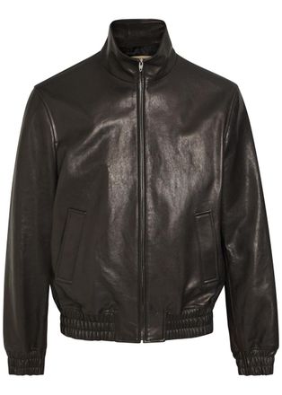 Valentino Garavani Funnel-neck Leather Jacket - Black - 52 (IT52 / XL)