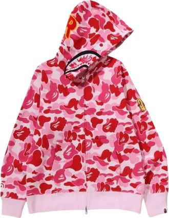 A Bathing Ape ABC Camo 2nd Shark Full Zip Hoodie Pink 1M30115008-PINK