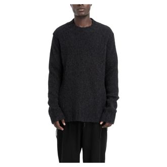 Andrea Ya'aqov Truien & Vesten, Heren, Zwart, M, Wol, Mock-neck Alpaca Knit Sweater