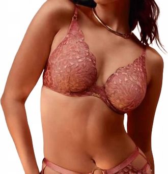 Aubade Crazy In Love Underwired Triangle Bra In Warm Pink