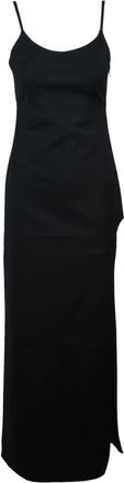 Coperni Stretch Maxi Jurk - Dames - Maxi kleedjes - Zwart - XS - Katoen - Kleedjes