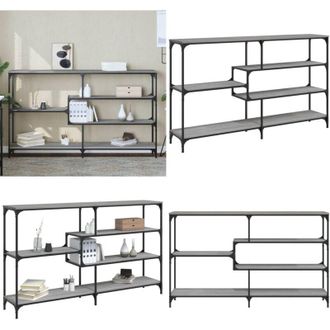vidaXL Tavolo Consolle Grigio Sonoma 160x32x95 cm in Legno Multistrato - Tavolino da ingresso - Tavolo da soggiorno
