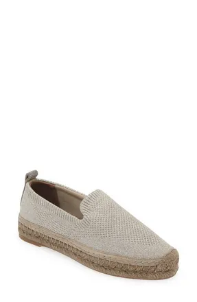 Brunello Cucinelli Monili Pull Tab Knit Espadrille in Gold at Nordstrom, Size 35.5