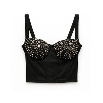 John Richmond Dames, Tops, Zwart, Maat: XS