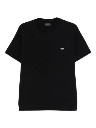 Emporio Armani T-shirt con applicazione logo - Nero