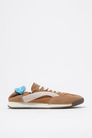 Bimba & Lola Suede & Nylon Elastic Sneakers in Honey at Nordstrom, Size 37