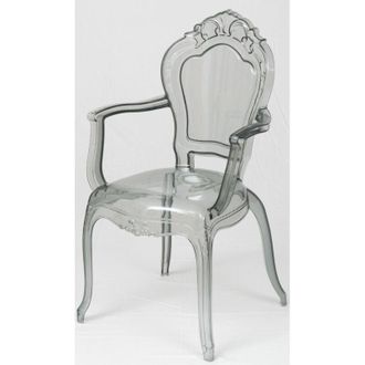 Biscottini International Polycarbonate Chairs Plastic Armchairs Kitchen and Living Room Chair Modern Outdoor Armchair Dining Room and Bedroom Armchairs