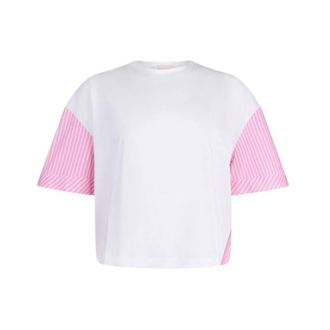 Liu Jo Camiseta de punto de algod&oacute;n - Tops - Mujer - Blanco - S
