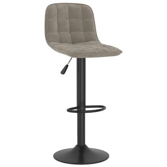 vidaXL Sgabello Da Bar Grigio Chiaro In Velluto - Vidaxl