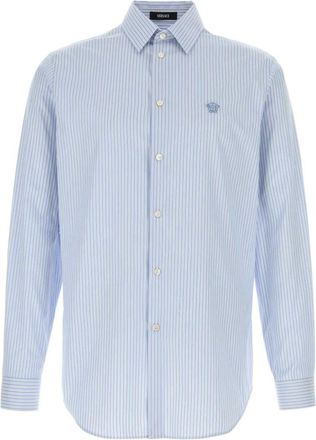 Versace Light Blue Stripes Shirt