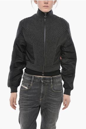 Diesel Knit Bomber M-ODENA With Nylon Inserts size Xs