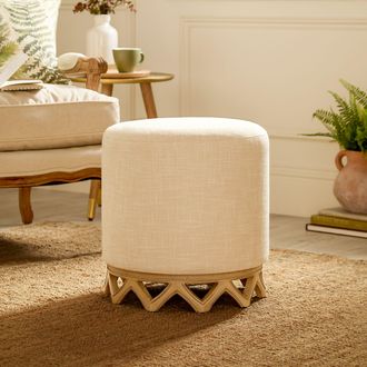 Voyage Maison Clara Wooden Footstool in Beige