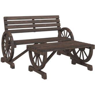 vidaXL Juego De Muebles De Jard&iacute;n 2 Piezas Madera Maciza De Abeto Vidaxl