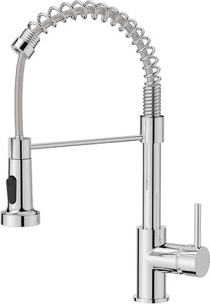 OEM Grifo De Cocina, Grifo Mezclador Spring Para Fregadero, Grifo Comercial De Una Sola Manija, Arco Alto Giratorio De 360 Grados Con 2 Modos De Rociado, 